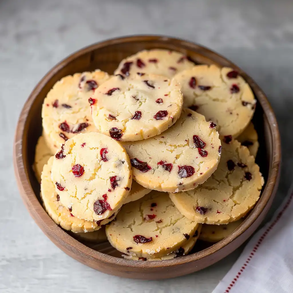 Cranberry Shortbread Cookies